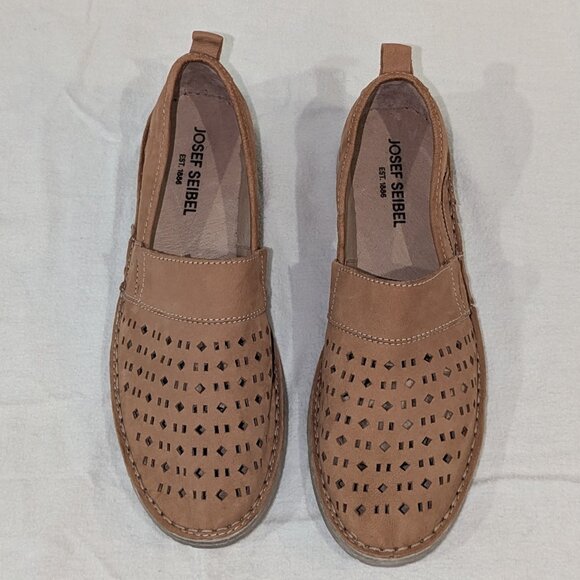 Josef Seibel | Sofie 27 Leather Tan Brown Flats Slip On Shoes 10.5 - Picture 5 of 8
